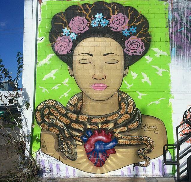 Public art mural by Blanco Art