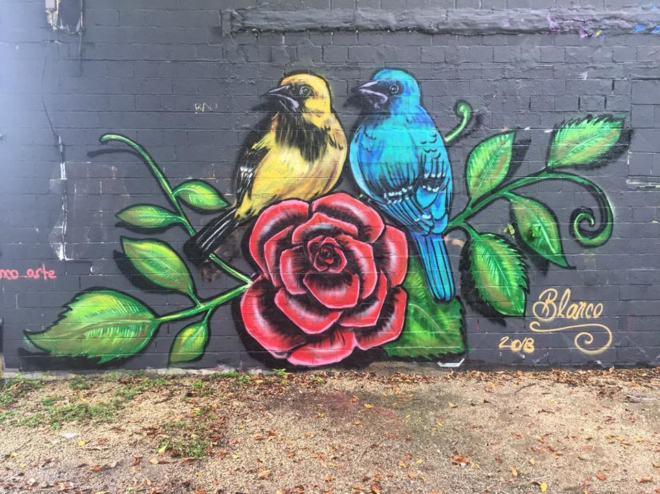 Public art mural by Blanco Art