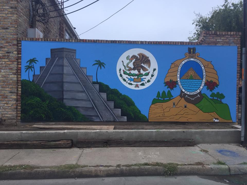 Public art mural by Blanco Art