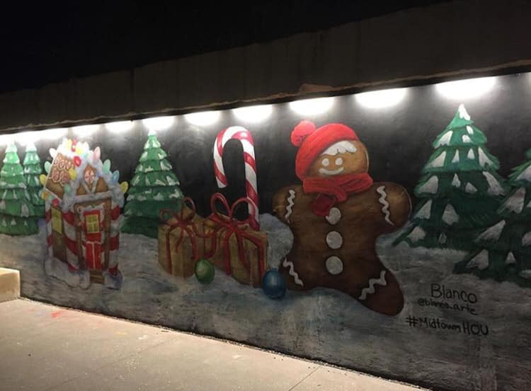 Public art mural by Blanco Art