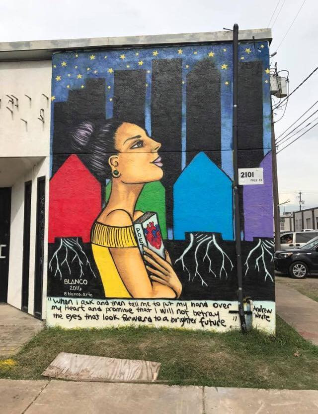 Public art mural by Blanco Art