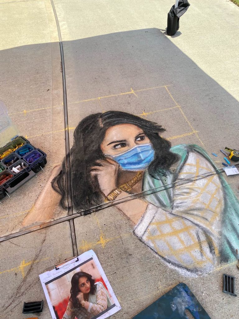 Public art mural by Blanco Art