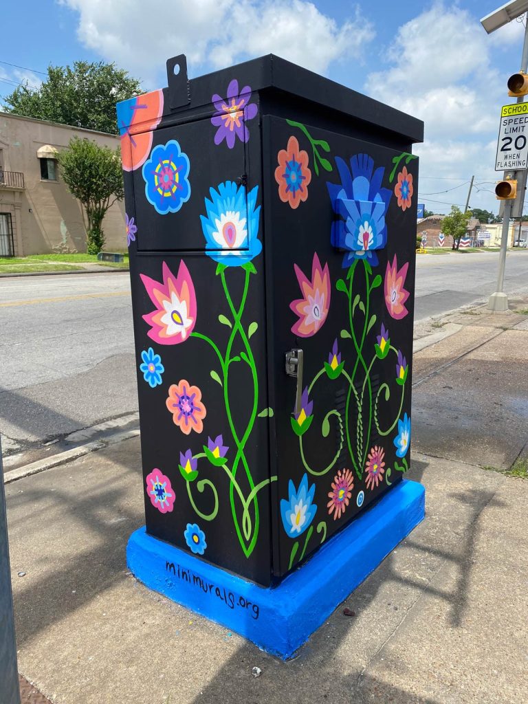 Public art mural by Blanco Art