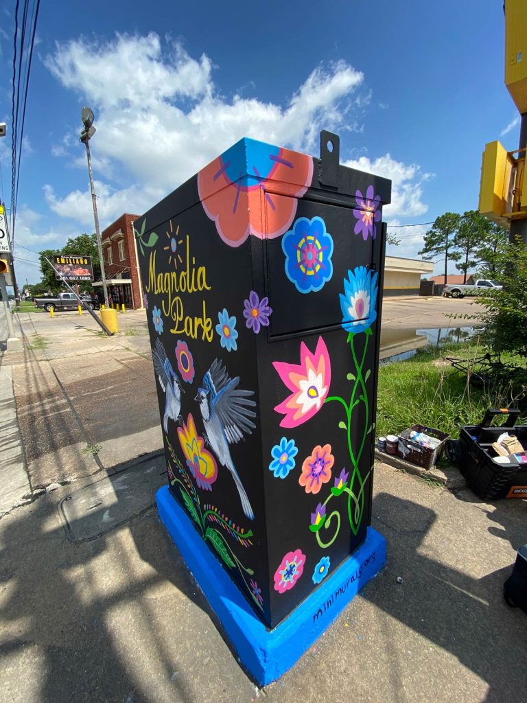 Public art mural by Blanco Art